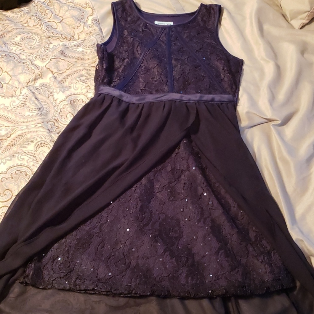 Girls formal high low dress sheer maxi